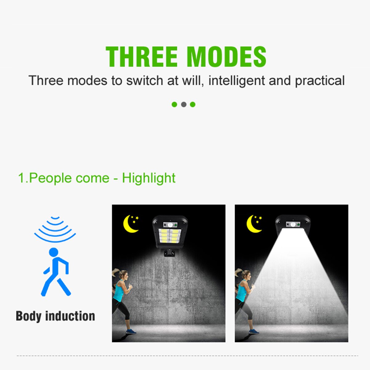 1200W Powerful Remote Control 160COB LED Solar Light PIR Motion Sensor Outdoor Solar LED Lamp Waterproof Garden Wall Street Lamp