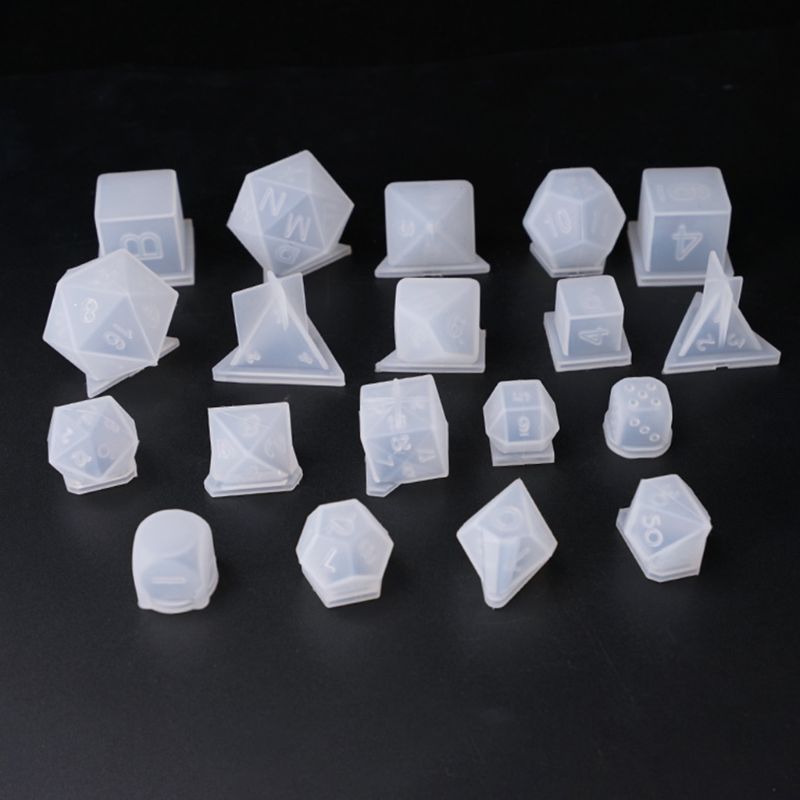 1PC DIY 3D Dice Series of Jewelry Making Tools Number Gamer Tools Silicone UV Resin Jewelry Molds