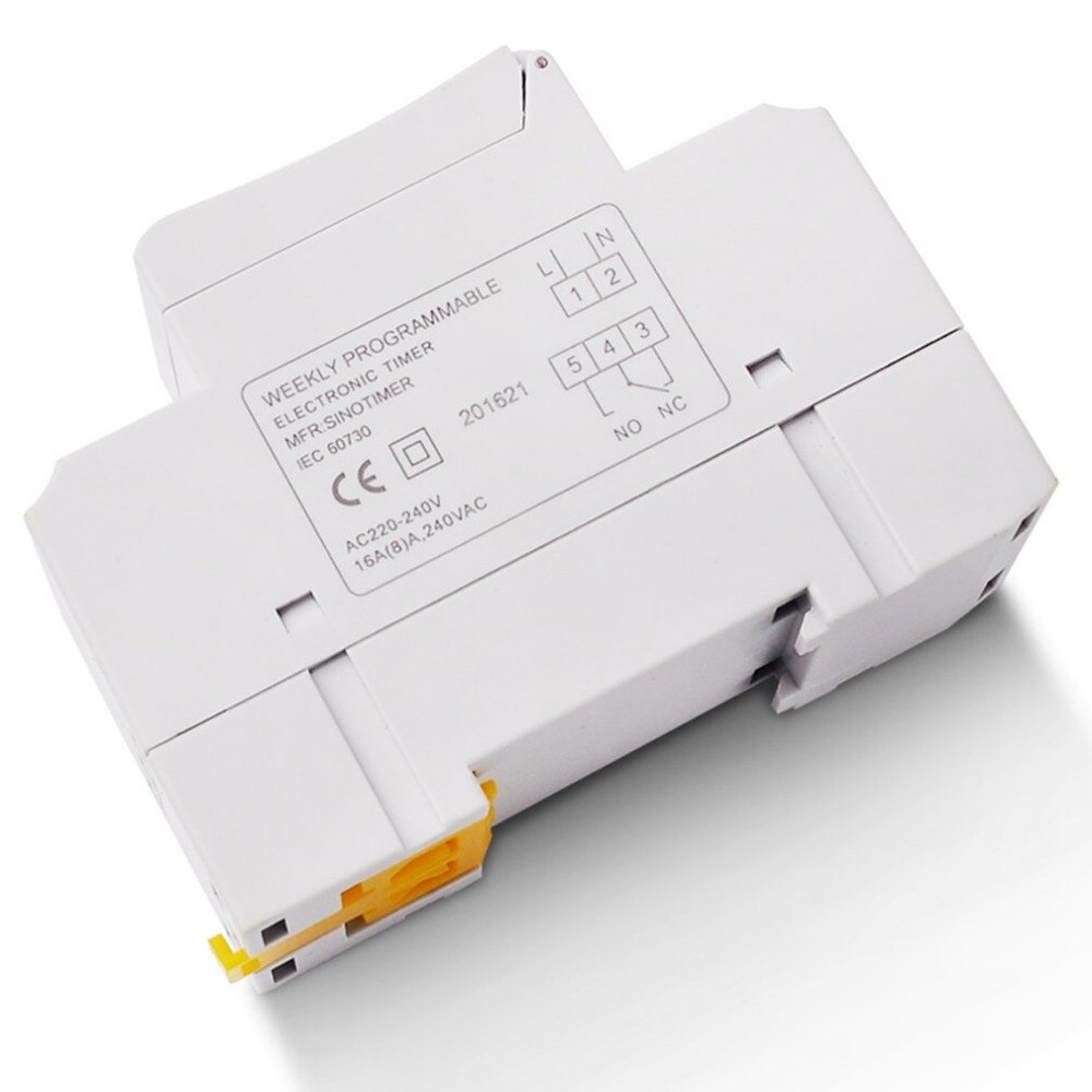 Sinotimer Ac/Dc 24V Wekelijkse 7 Dagen Programmeerbare Digitale Schakelklok Relais Timer Din Rail Mount Voor elektrisch Apparaat