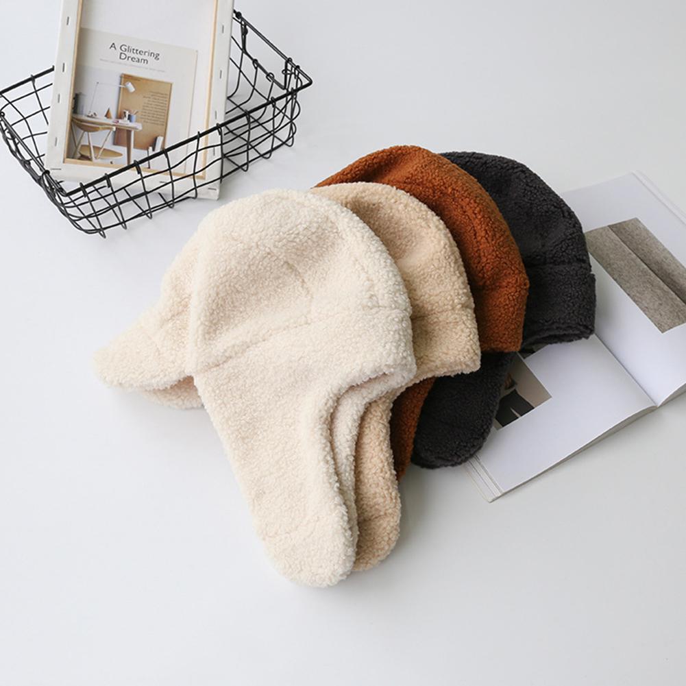 MISSKY mujeres sombreros estilo coreano todo a juego espesado Linda gorra de béisbol oído protección de peluche sombrero para Otoño Invierno