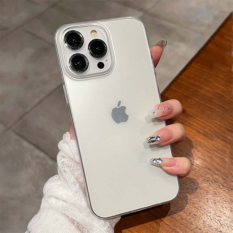 Matte Translucent Ultra Thin Phone Case For iPhone 14 15 Plus 11 12 13 Pro Max Hard Plastic PC Original Transparent Back Cover