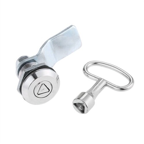 DRELD 1Pc Drawer Door Linear Triangle Lock For Door Mailbox Cupboard Cabinet +Key +Locking Plate Furniture Hardware Zinc Alloy: A