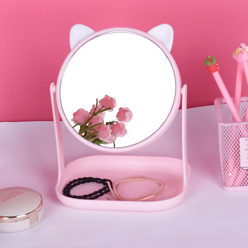 nordisch schöNe Multifunktions machen-hoch Spiegel Schreibtisch Drehbare gotisch Schönheit Selfie Spiegel Rose Runde Oval Herz Schönheit Machen Spiegel