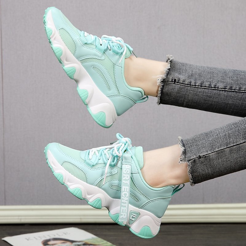 Sommer high-end kvinder sko blød bund luft mesh sko gummi sko kvinder åndbare sneakers dame sko