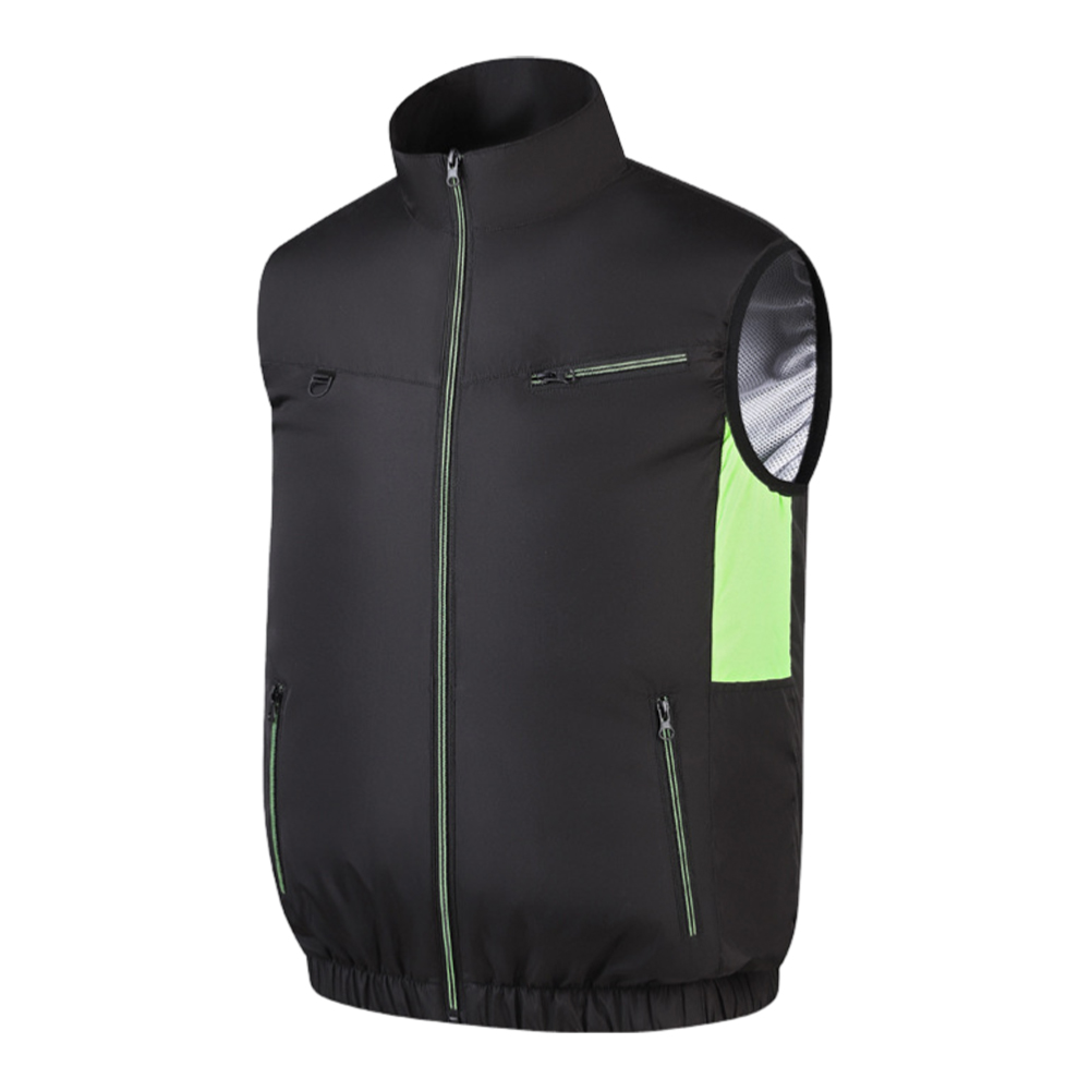 Koelvest, airconditioning, hittebestendig, draagbaar, ademend 3 geschikt voor zomerkamperen en vissen.: Xl / Zwart