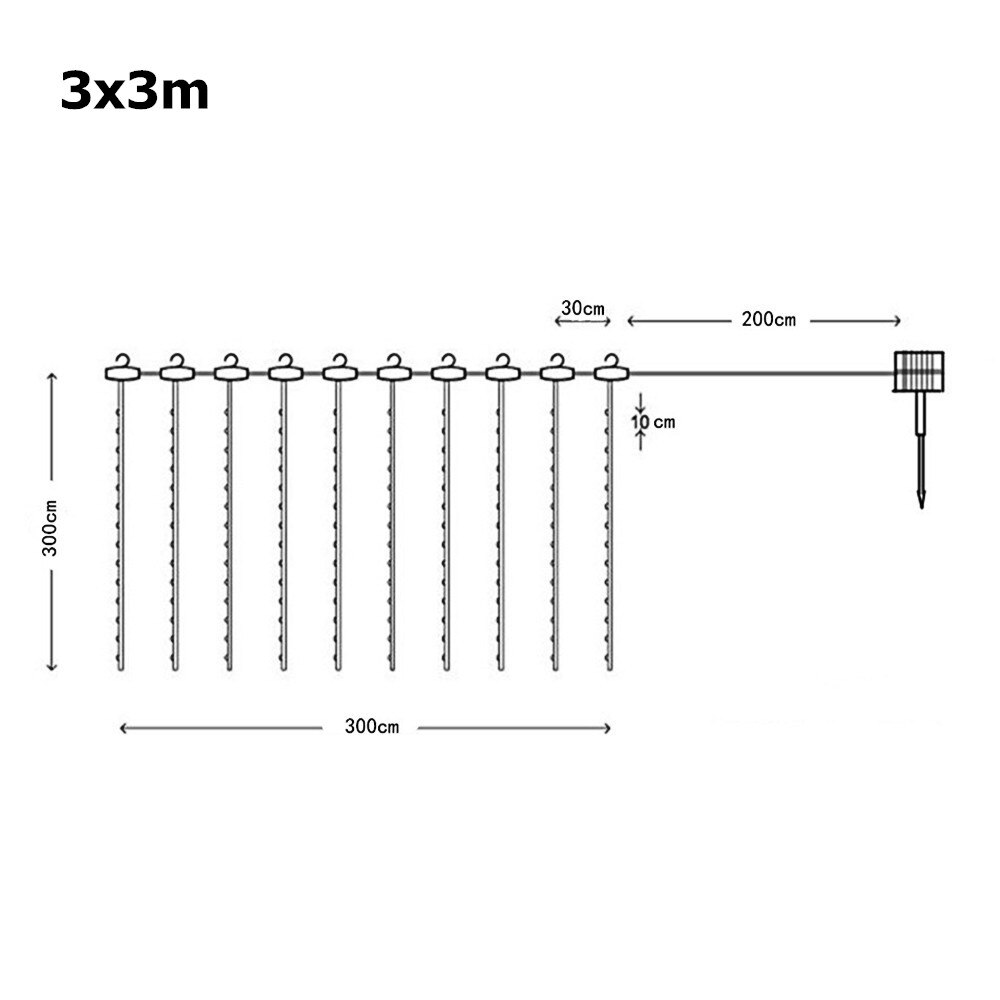 200/300LED Solar Curtain String Lights Wedding Holidays Party String Lights Waterproof Outdoor Indoor Christmas Light Decoration