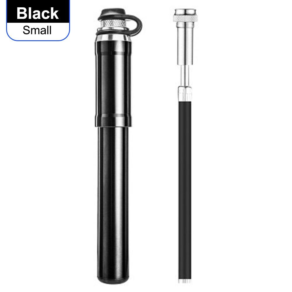 Bomba de bicicleta mtb portátil 160psi mini ciclismo pneu inflator mão bomba de ar acessórios da bicicleta montanha estrada bombas: Black Small