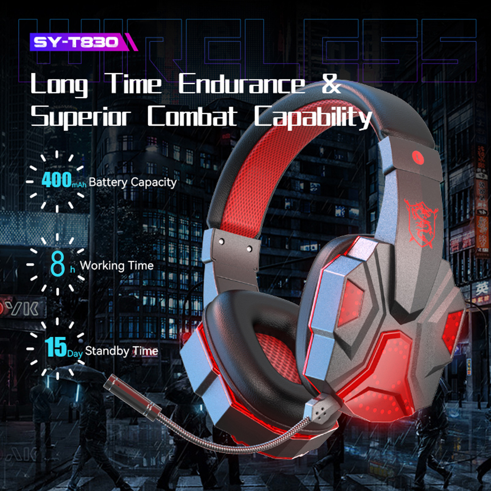Bluetooth 5.1 HiFi Gaming Casques Gamer Faible latence Sans Fil Casque Réduction Du Bruit Casque Avec Micro Jeu Écouteurs
