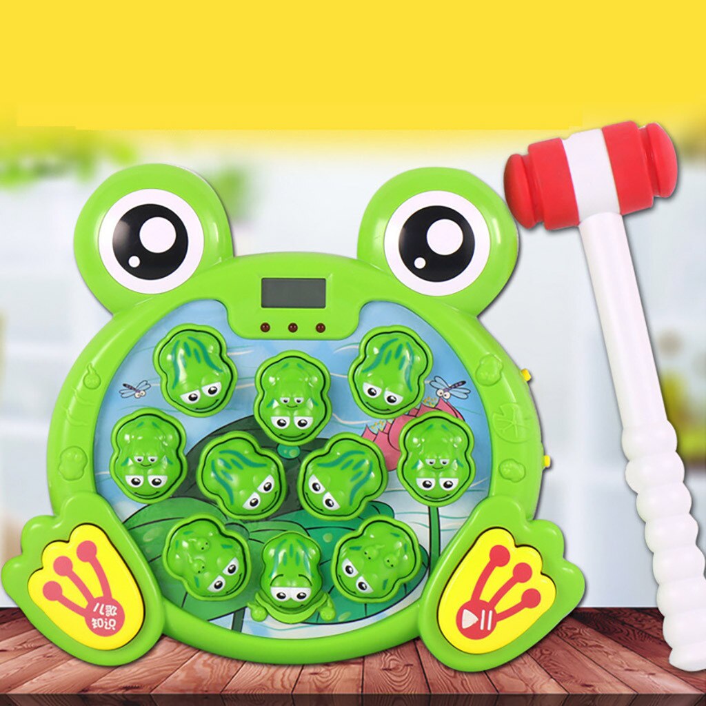 Interactive Whack A Frogs Game, Learning, Active, Early Developmental Toy