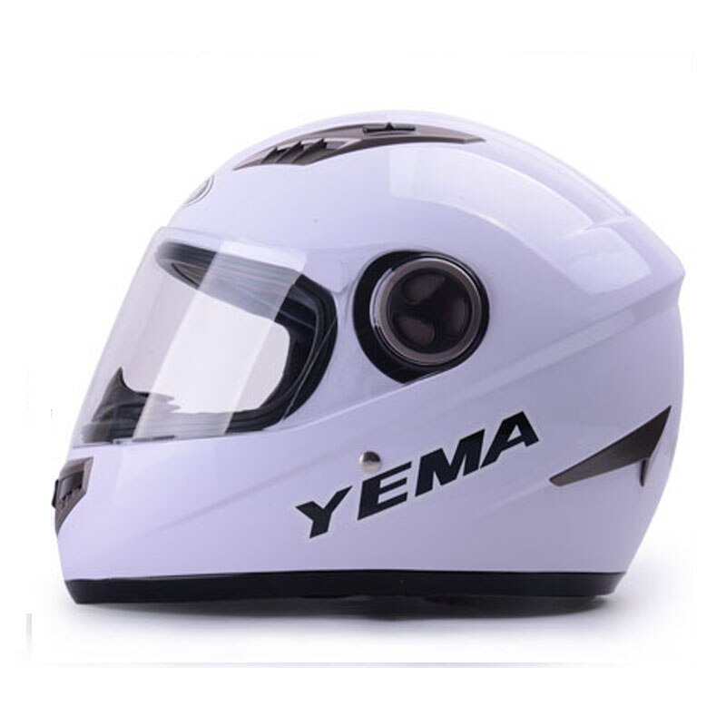 women's pink butterfly full face Motorcycle helmet, men Motorbike motocross YM827 knight Racing scooter helmets, back white: White