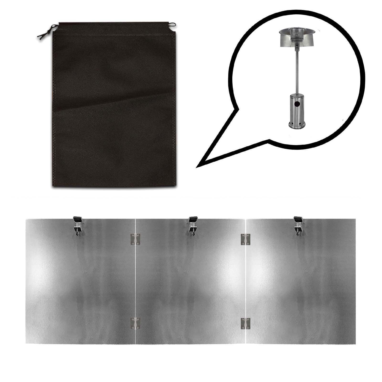 Estufa para terraza exterior, Reflector de enfoque térmico de propano, calefactor de terraza y bolsa de almacenamiento para almacenamiento, calefacción conveniente, familia #35: C