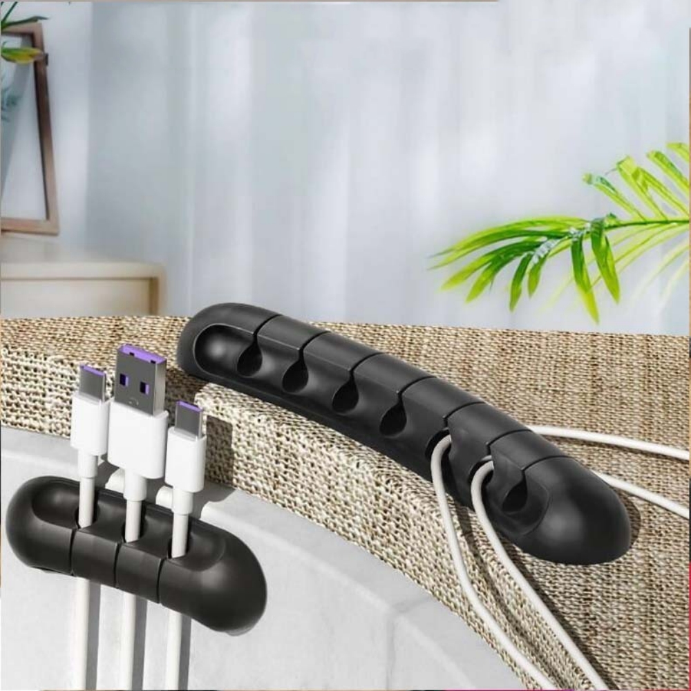 Kabel-Organizer, Silikon, USB-Kabelaufwicklung, für Höhle Schreibtisch, ordentliche Verwaltung-Clips, Kabelhalter für Maus, Kopfhörer, Kabel-Organizer