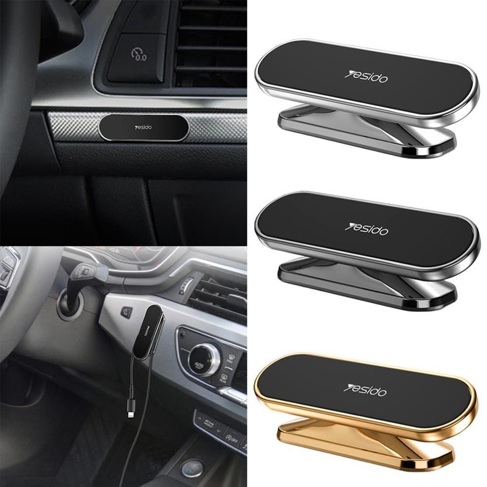 Yesido  c55 auto telefoonhouder standaard mini strip vorm houder / xiaomi magneet metalen gps voor iphone telefoon auto / samsung muurbevestiging  u9 w 1