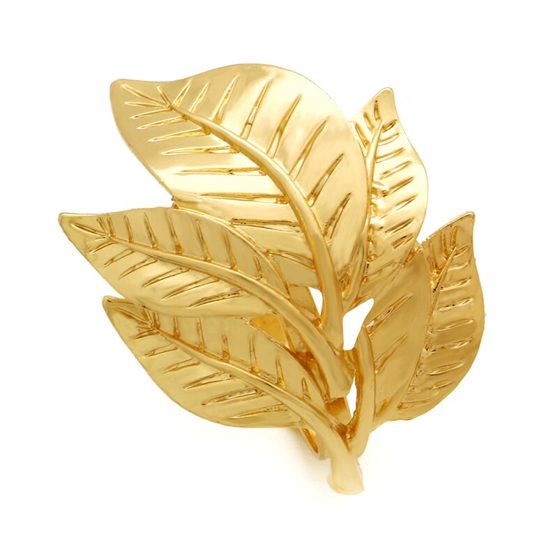 Złoty kolor metal Circ klamra robić serwetki liść pierścienie na serwetki na wesele serwetnik świąteczny stół dekoracja prezent: Default Title