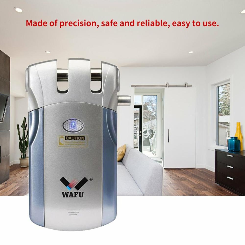Home Security Door Wireless Remote Control Electronic Lock Phone APP Control Electric Door Lock Built-in Alarm