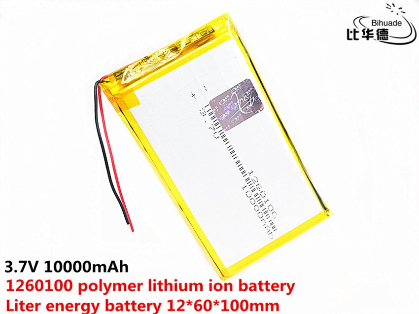 3.7 V 10000 mAh 1260100 bateria litowo polimerowa bateria li-po akumulator litowo-jonowy akumulator lipo komórki robić Electrograph PDA przenośny głośnik zabawki