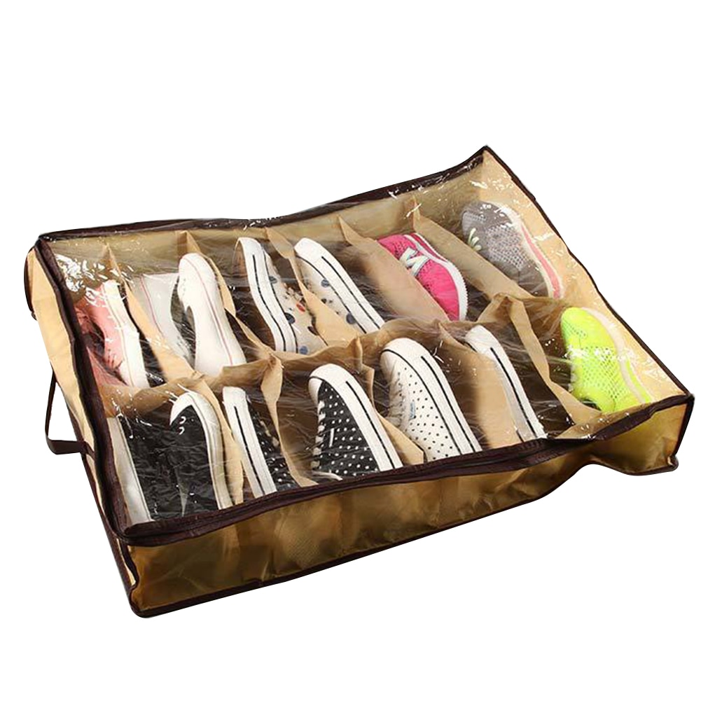 Caja para almacenamiento de zapatos plegable, lavable y reutilizable, caja antihumedad para zapatos, caja a prueba de polvo, ahorro de espacio, organizador de almacenamiento para zapatos debajo de la cama