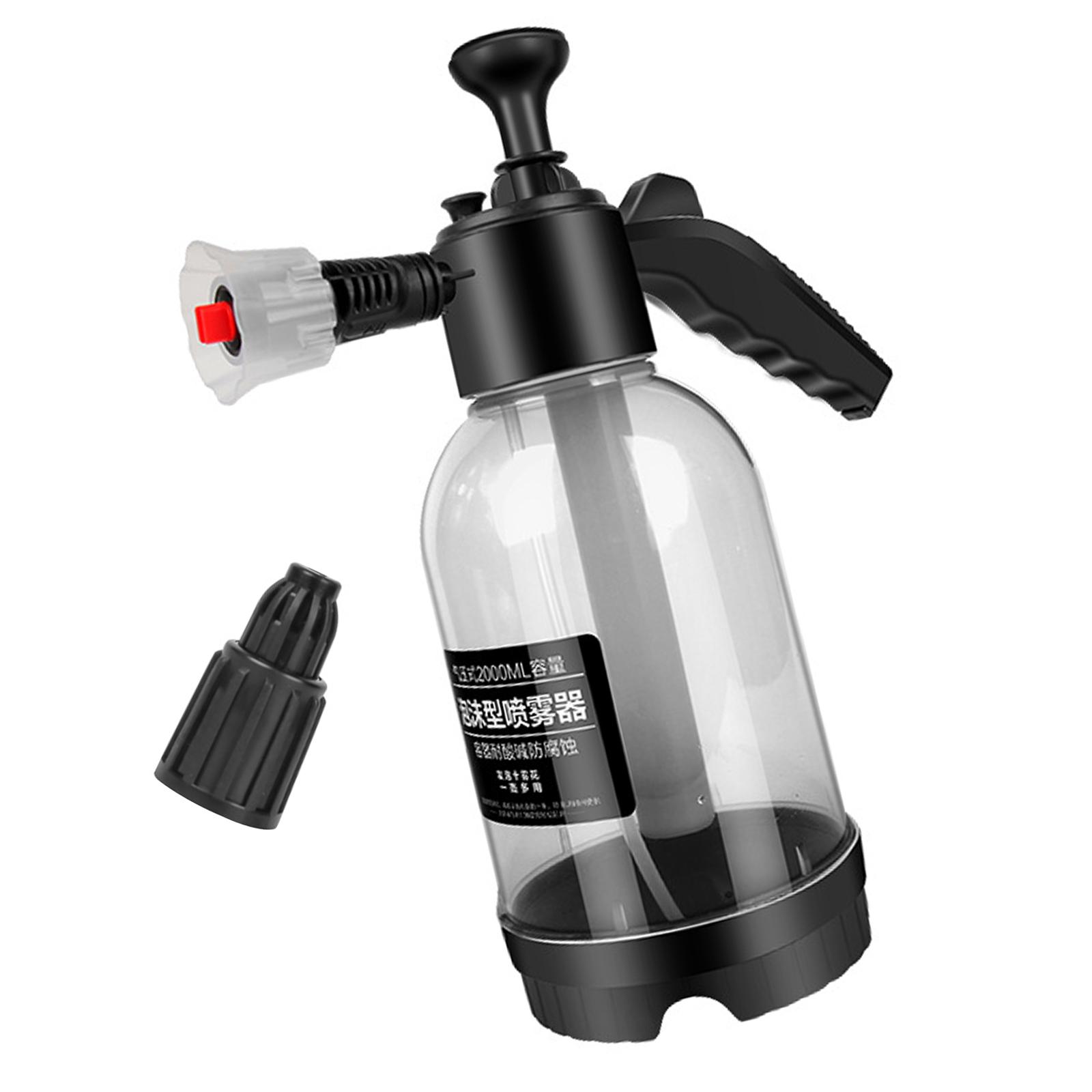 car wash Foam Pressure Sprayer 2L Multipurpose Water Spray Bottle Auto Cleaning Equipment for Indoor: COLORLESS