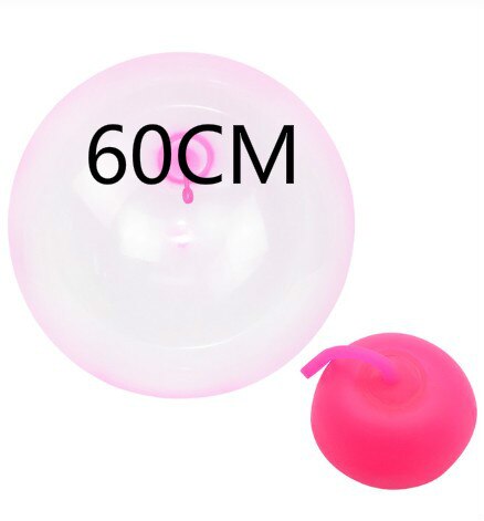 Magic Ball Bubble Giant Amazing Bubble Ball Blow Up Balloons Toy Fun Party Summer Game Bubble Ball Stress Ball Outdoor: 60CM PINK