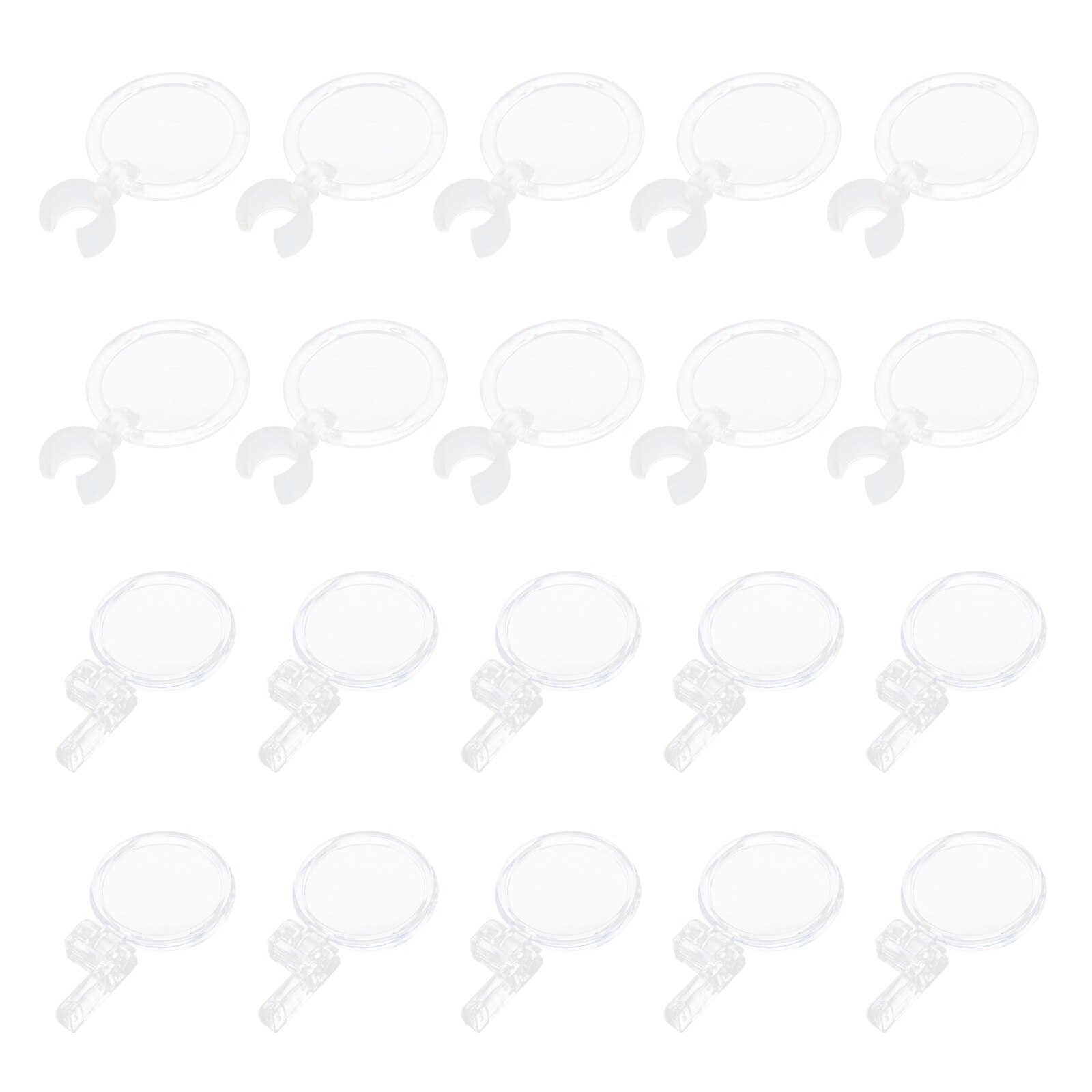 Loupes auriculaires créatives pour enfants, outils de nettoyage d'oreille portables en ABS (Transparent), 20 pièces