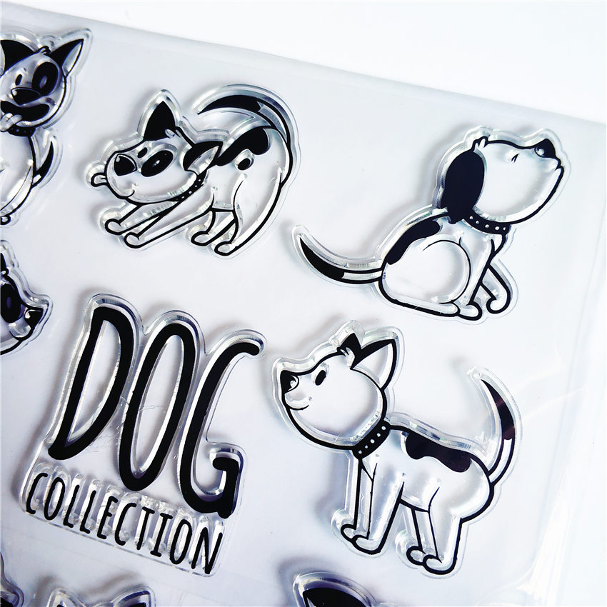A lovely dog Transparent Clear Stamps / Silicone Seals Roller Stamp for DIY scrapbooking photo album/Card Making