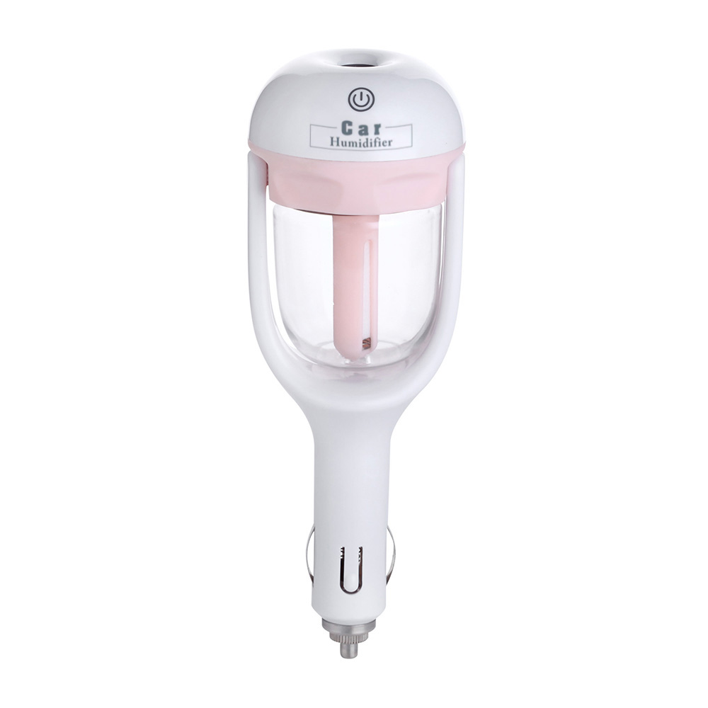 Humidificador de aire Universal para coche, purificador de aire, difusor de Aroma, aceite esencial, difusor de aromaterapia, generador de niebla, pulverizador, accesorios para coche: Rosa