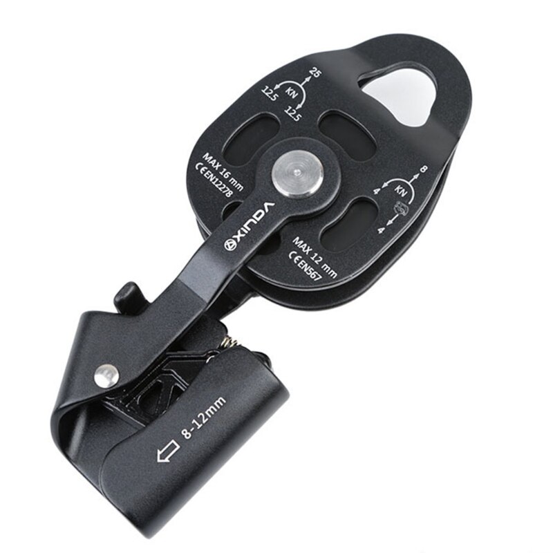 Heavy Objects Lifting Tool Pulley Blocks Device Ascenders Aluminum Alloy with Ratchet Wheel One-way Pulley