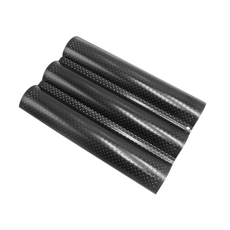 French Bread Mold For Baking Bread Wave Baking Tray Practical Cake Pan Baguette Mold 2/3/4 Groove Waves Bread Baking Tool: light yellow
