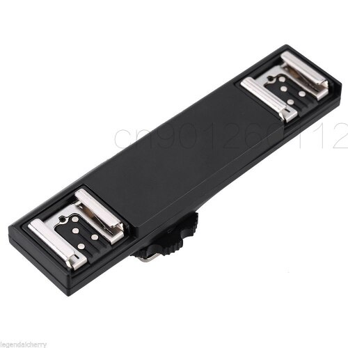 Adaptador divisor TTL de doble Flash para cámara, cable de sincronización Speedlite, soporte de brazo para Nikon D3200, D5200, D5300, D7000, D800, D90