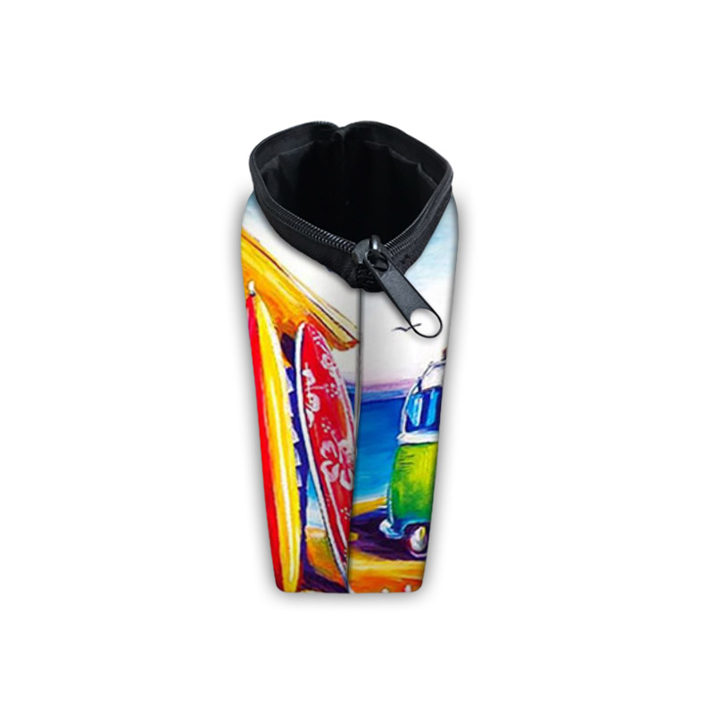 Gekleurde Auto &#39;S Op Seaside Vacation Cosmetische Vrouwen Make-Up Tas Britse Auto Meisjes Opbergzakken Dames Draagbare Cosmetische Case