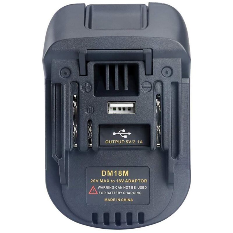 1Pc Upgrade Vervanging DCB200 Usb Batterij Adapter Voor 20V Dewalt Milwaukee M18 Converteren Naar Makita 18V