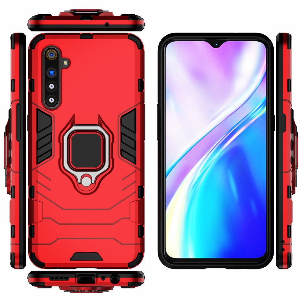 Coque avec pare-chocs en Silicone pour OPPO Realme X2 XT et PC, étui de téléphone, RMX1991: For OPPO A39 / Red