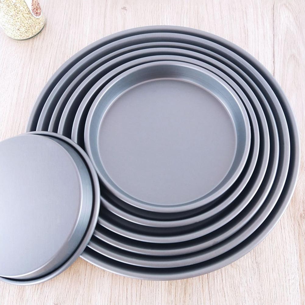 6/7/8/9/10inch Pizza Pan Plate Heat-resistant Easy to Clean Carbon Steel Pizza Bake Crisper Pan Dish Tray for Kitchen Bakeware