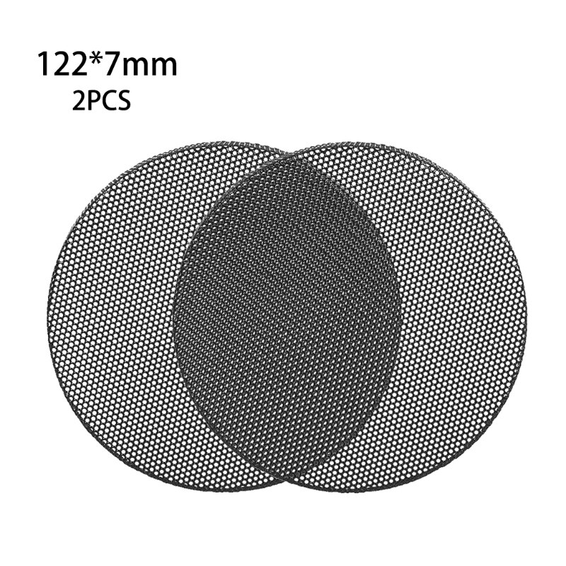 2Pcs Speaker Conversion Net Cover Car Audio- Decorative Circle Metal Mesh Grille 203A: Brown
