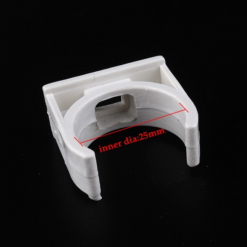 20~100pcs Inner Dia 20~50mm PVC Pipe Clamp Irrigation System Connector Fittings Clip U Shape Clamp Interlock Plastic Tube Base: 20pcs / inner dia 25mm