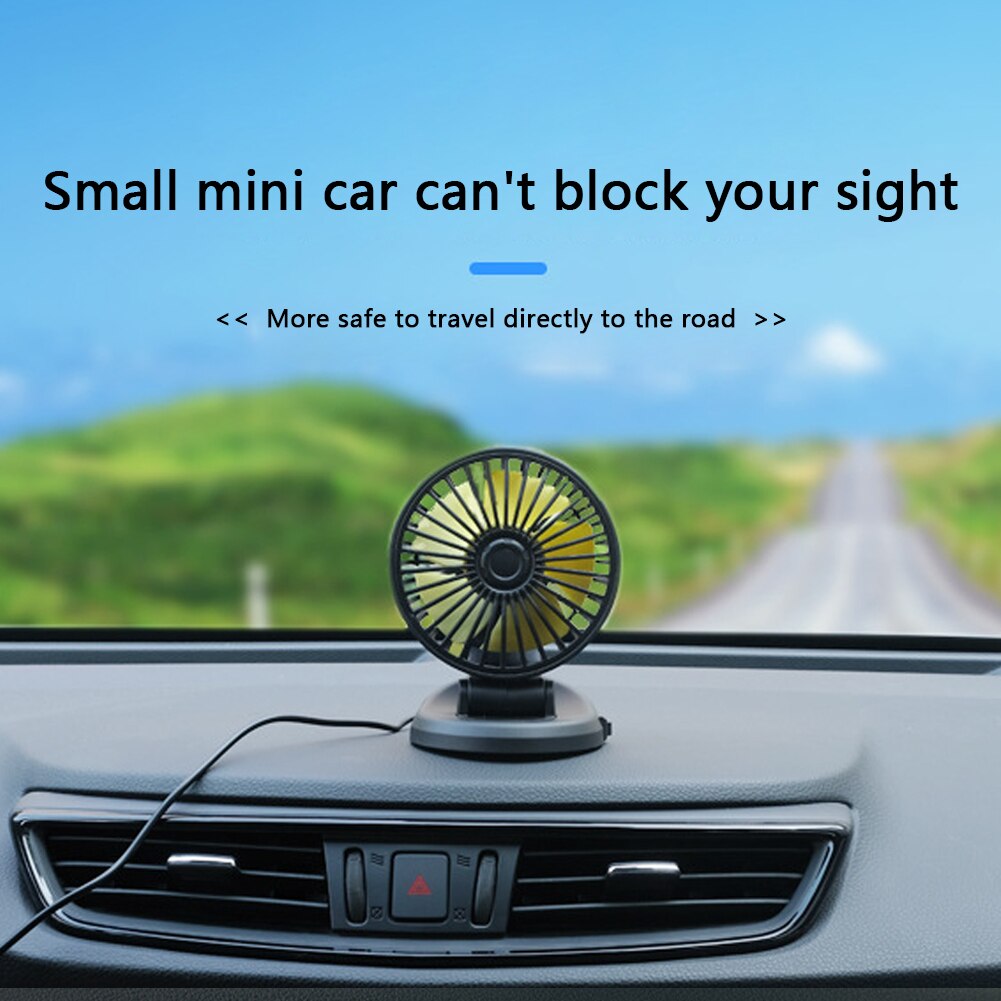Zomer 12V 24V Voertuig Cooling Ventilator Voor Auto Suv Truck Bus 5 Blades Draaibare Mini Elektrische Koeling fan Auto Accessoires