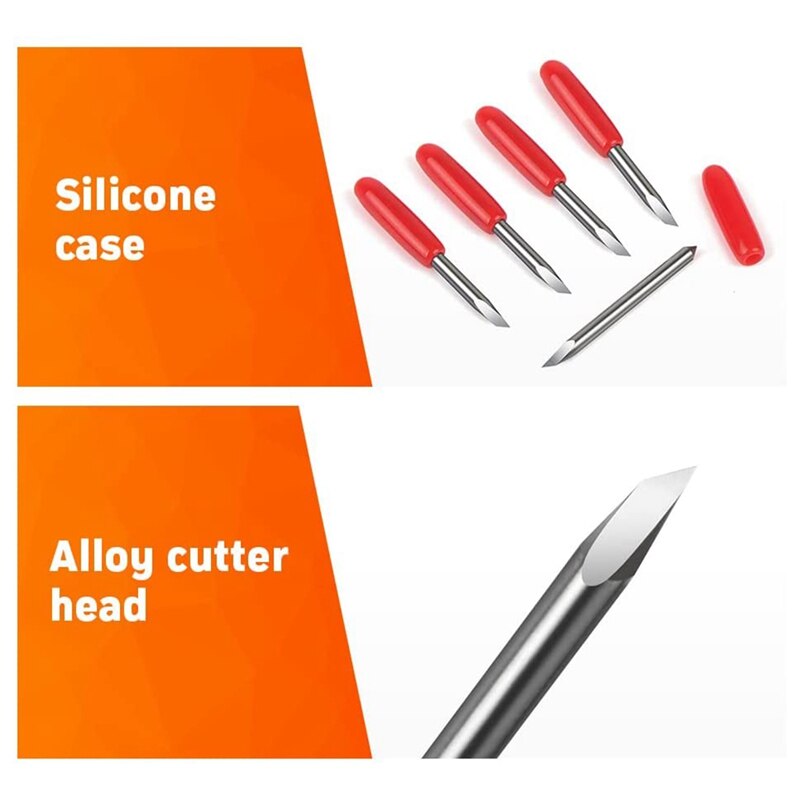 30/45/60 Degree Vinyl Cutter Blades, 50Pcs Tungsten Steel Lettering Cutting Blades for Cutting Plotter Cricut Air/Air 2