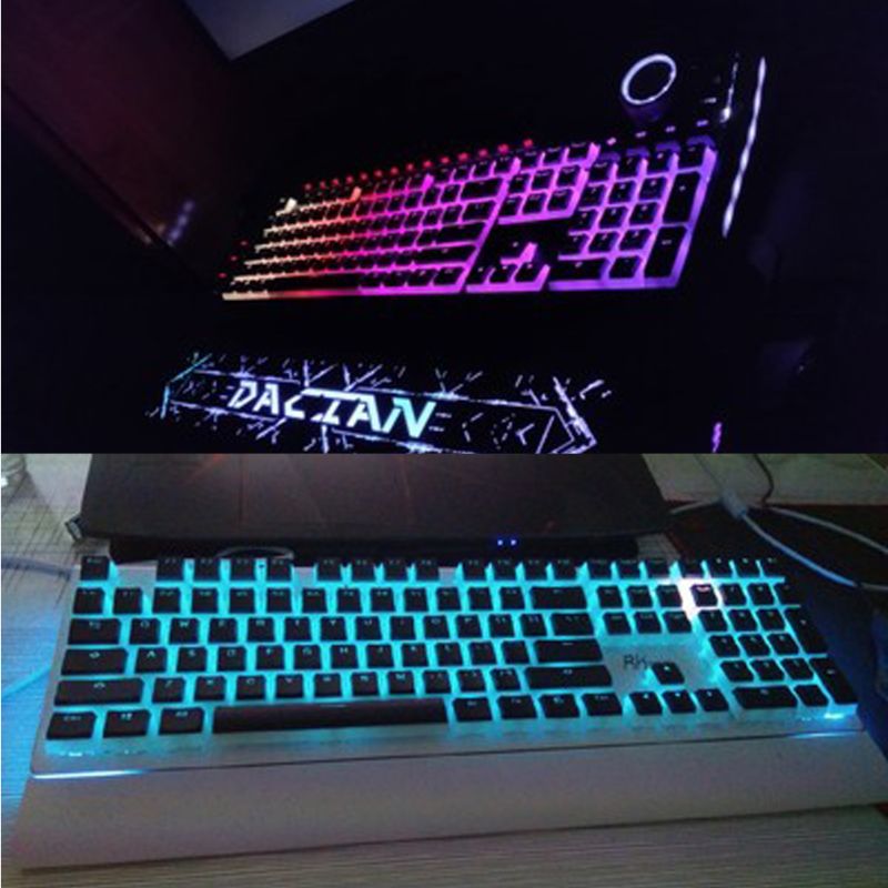 Teclas RGB 110 con ANSI, budín ISO PBT, doble piel, leche, retroiluminado, tablero de almacenamiento para OEM Cherry MX