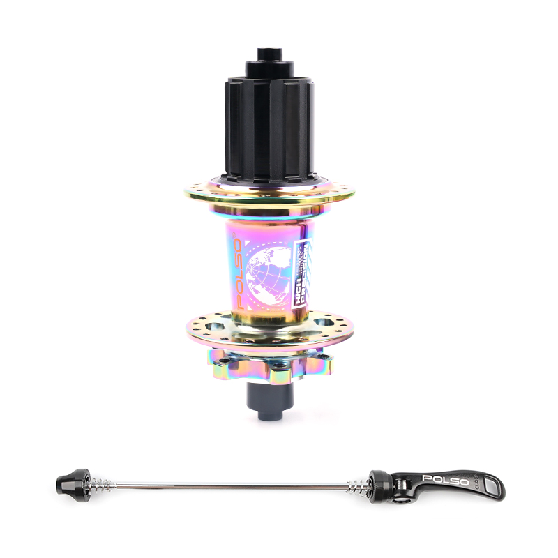 POLSO MTB Hub QR 32H 36H 7 Bearings 120 Clicks 100x15mm 142x12mm Boost 8 9 10 11 12 Speeds Disc Brake Bicycle Hubs: black