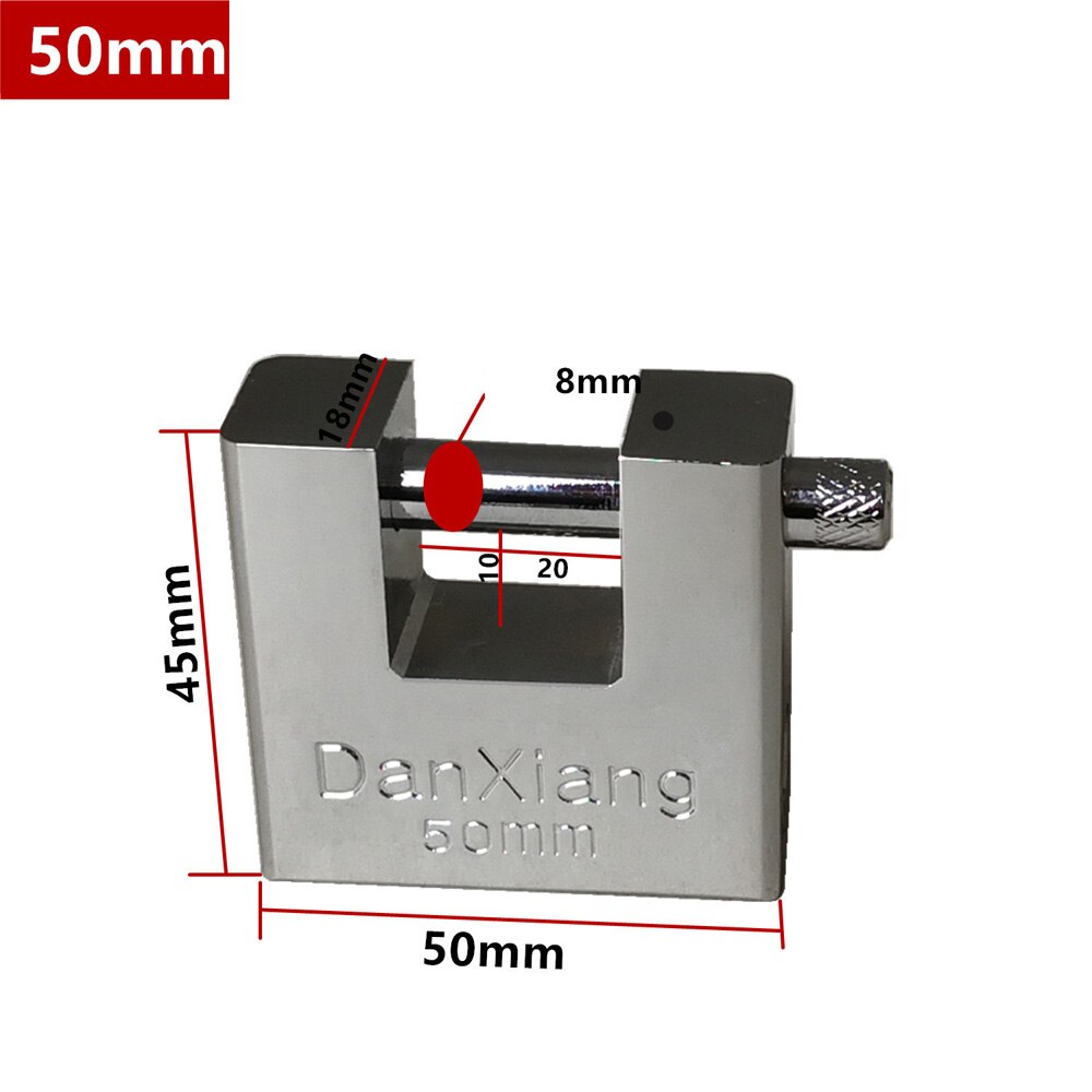 50mm~70mm HEAVY DUTY ANTI RUST SHUTTER PADLOCK HIGH SECURITY SHACKLE LOCK 3 KEYS: 2