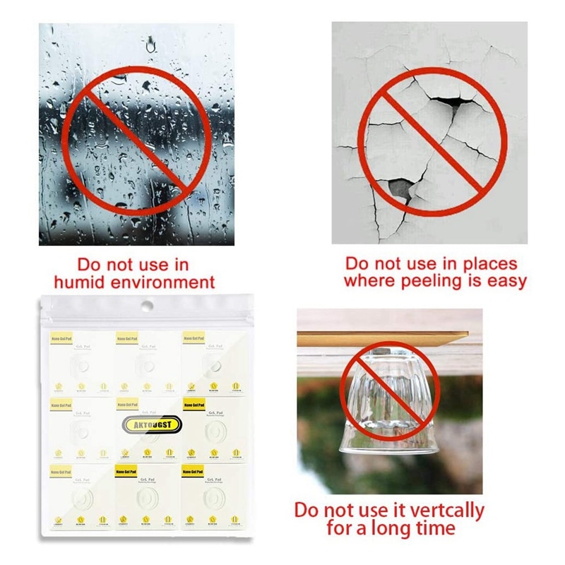 Nano Gel Pad,Nano Traceless Magic Stickers,Sticky Gel Pad Double-Sided Seamless Traceless Washable Reusable (9 Pack)