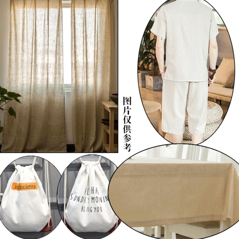 Tela cruda, pintura de retales, tela de lino y algodón de cáñamo, tela de arpillera, costura textil, acolchado, Material orgánico, decoración artesanal, 50x150cm