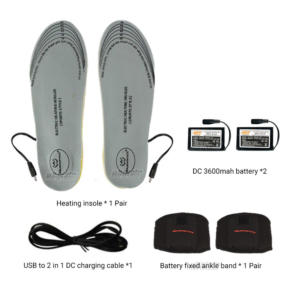 Heated Insoles Adjustable Size Foot Warmer Cushion Thermal Foot Warmer Health Soles Electric Foot Heated Battery Powered: SE336L With Battery