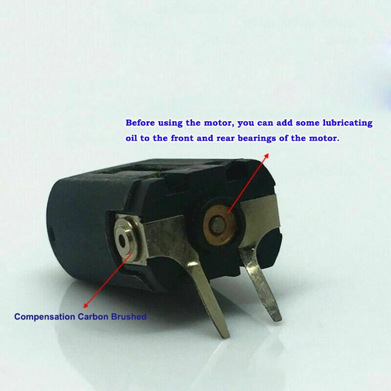 Dc 6v-12v 27000 rpm höghastighets mini 15mm elmotor motor 1.5mm axel diameter axel diy slot bil båt leksak rc bil