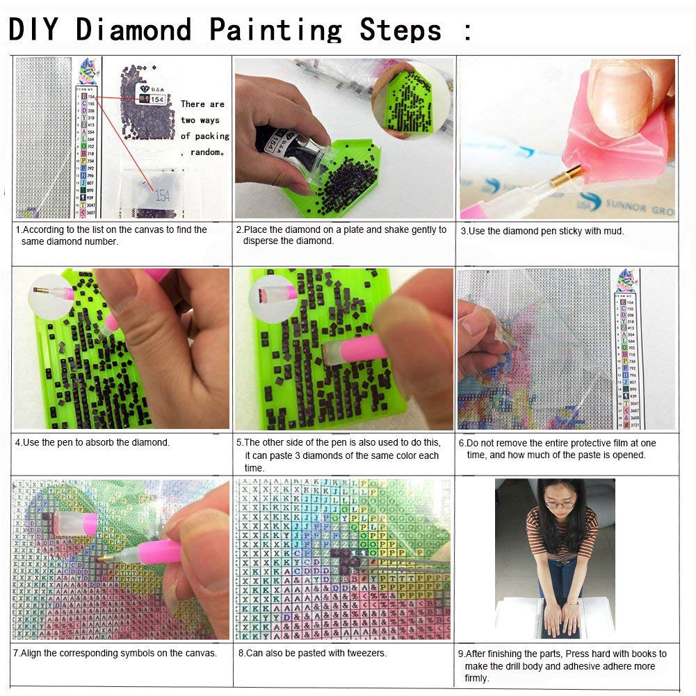 Printing DIY Diamond Painting Cat Full Area Square Stick Paste Home Decor Wall Decorative Painting (30x30cm)