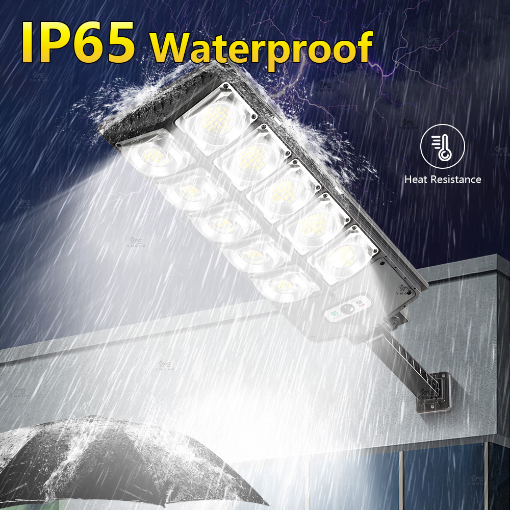 LED-buitenverlichting op zonne-energie Waterdicht 1000LM Superheldere wandlamp met bewegingssensor Afstandsbediening Tuinstraatverlichting Garage