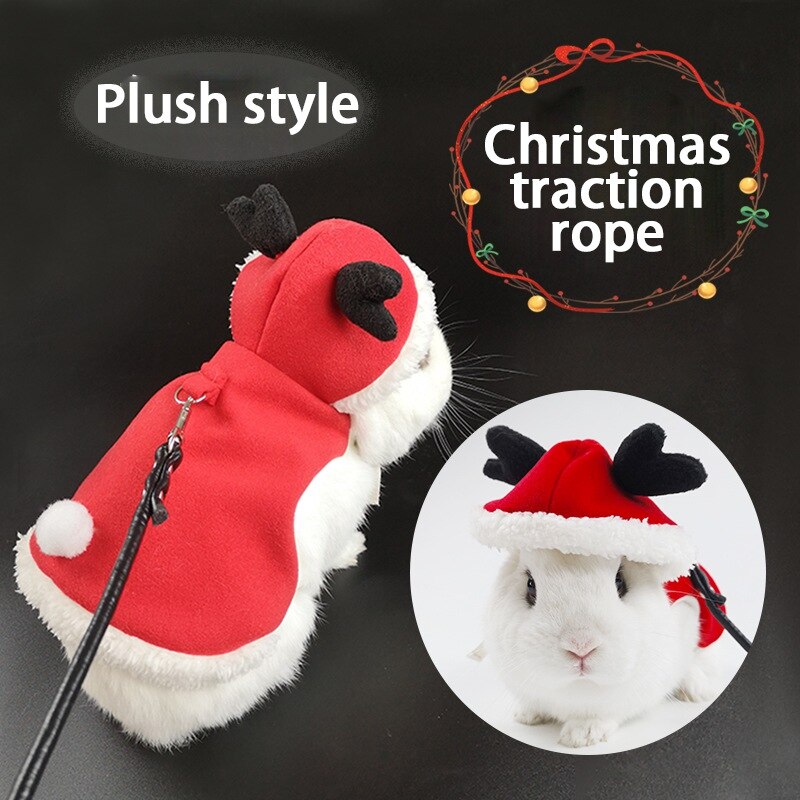 Vêtements chauds d&#39;hiver pour petit Animal, lapin, furet, Chinchilla, Costume de noël, tenue pour chien XXS, pour fête de noël
