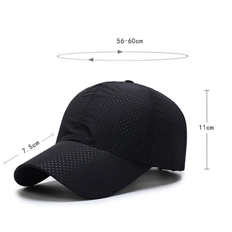 Custom Logo Unisex Solid Thin Mesh Portable Quick Dry Baseball Cap Men Breathable Uv Adjustable Snapback Hat Women Sun Hats