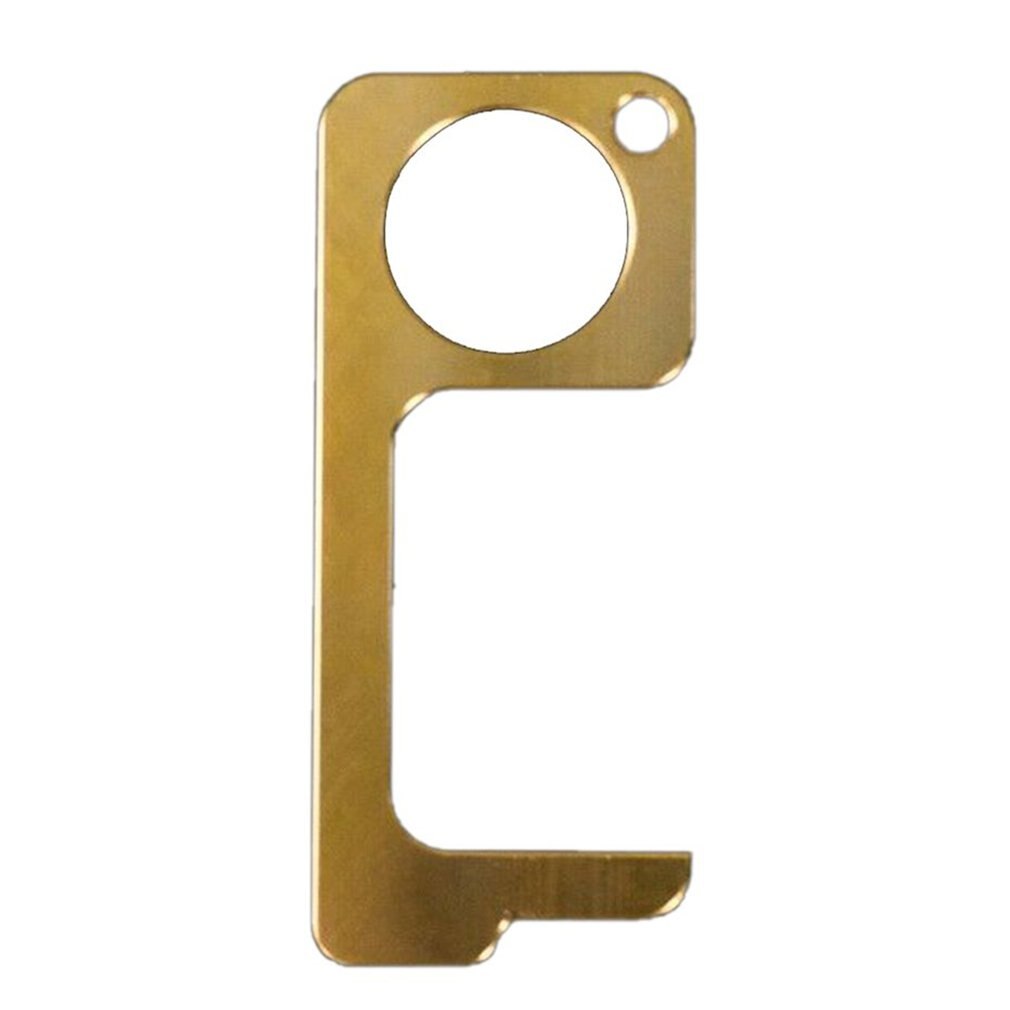 Anti-Contact Isolatie Sleutel Messing Deur Opener Zinklegering Antibacteriële Koper Voorkomen Secundaire Transmissie: Default Title