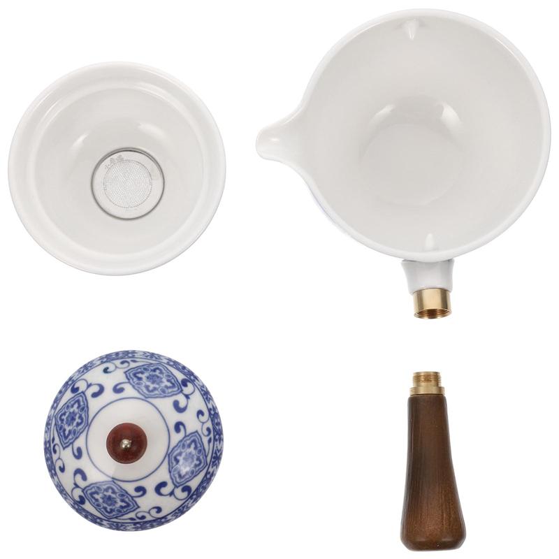 1pc Ceramic Teapot Handheld Teapot Exquisite Tea Set Side Handle Tea Kettle #J